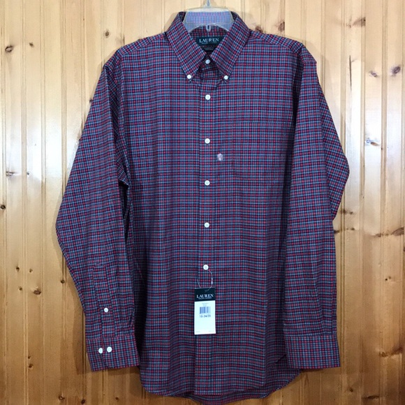 NWT Ralph Lauren Red & Green Plaid Button Shirt - Picture 4 of 13